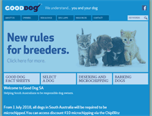 Tablet Screenshot of gooddogsa.com